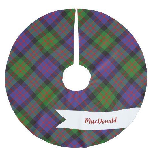 MacDonald Scottish Clan Tartan Pattern Kerstboom Rok (Voorkant)