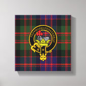Macdonald Scottish Crest en Tartan Canvas print (Voorkant)