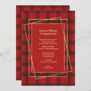 MacDonald Sleet Moderne avec Gold Frame Invitation