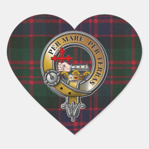 MacDonald Tartan & Badge Hart Sticker