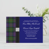 MacDonald Tartan Celtic Wedding Invitation Kaart (Staand voorkant)