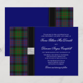 MacDonald Tartan Celtic Wedding Invitation Kaart (Voorkant / Achterkant)