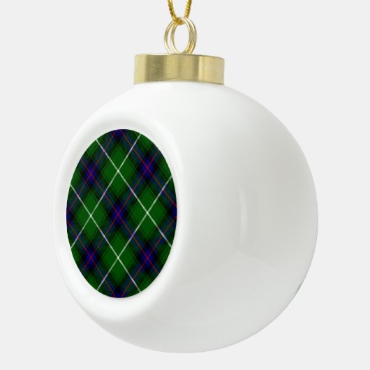 MacDonald tartan groene blauwe vleid Keramische Bal Ornament (Rechts)
