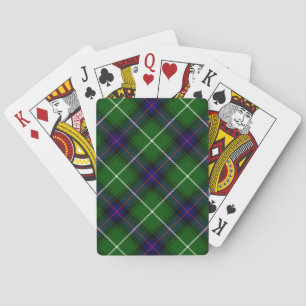 MacDonald tartan groene blauwe vleid Pokerkaarten