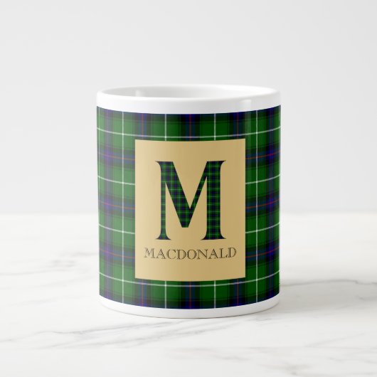 MacDonald Tartan Monogram M Extra Grote Beker (Voorkant)