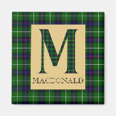 MacDonald Tartan Monogram M Magneet (Voorkant)