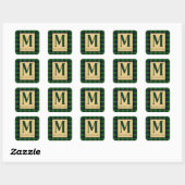 MacDonald Tartan Monogram M Vierkante Sticker (Vel)