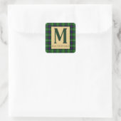 MacDonald Tartan Monogram M Vierkante Sticker (Tas)
