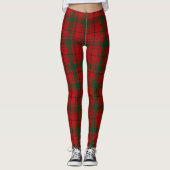 MacDonald Tartan Plaid Red Green Leggings (Devant)