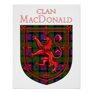 MacDonald Tartan Scottish Play Lion Rampant Perfect Poster