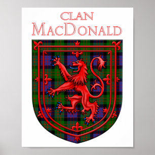 MacDonald Tartan Scottish Play Lion Rampant Poster