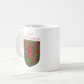 MacDonald van de eilandengroep Tartan Koffiemok (Voorkant links)