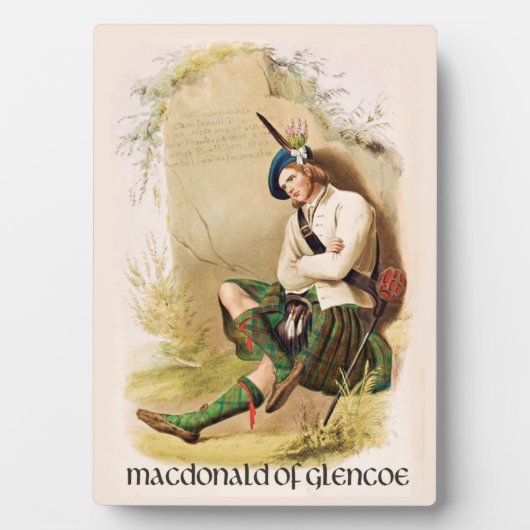 MacDonald van Glencoe Clans of Scotland McIan Fotoplaat (voorkant)