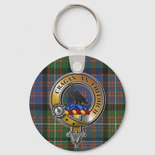 MacDonnell Glengarry Tartan & Badge Sleutelhanger (Voorkant)