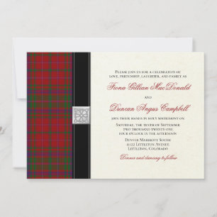 MacDougal MacDougall Tartan Wedding Invitation Kaart