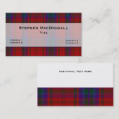 MacDougall Tartan Aangepast Visitekaartje (Voorkant / Achterkant)