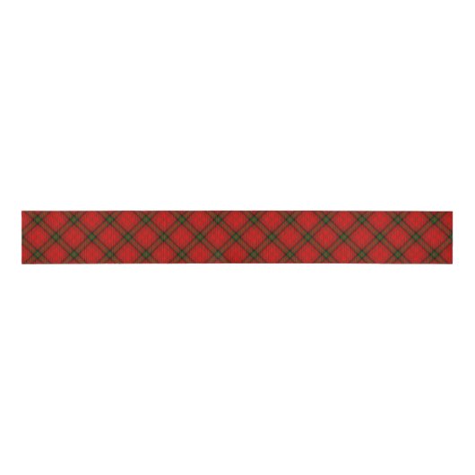 MacDougall tartan rode groene vleid Grosgrain Lint (Voorkant)