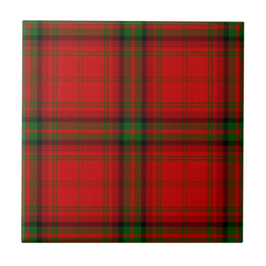 MacDougall tartan rode groene vleid Tegeltje (Voorkant)