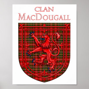 MacDougall Tartan Scottish Play Lion Rampant Poster