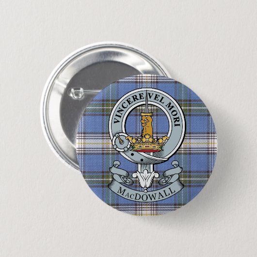 MacDowall Crest + Tartan Button (Voorkant /achterkant)