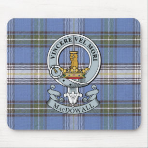 MacDowall Crest + Tartan Muismat