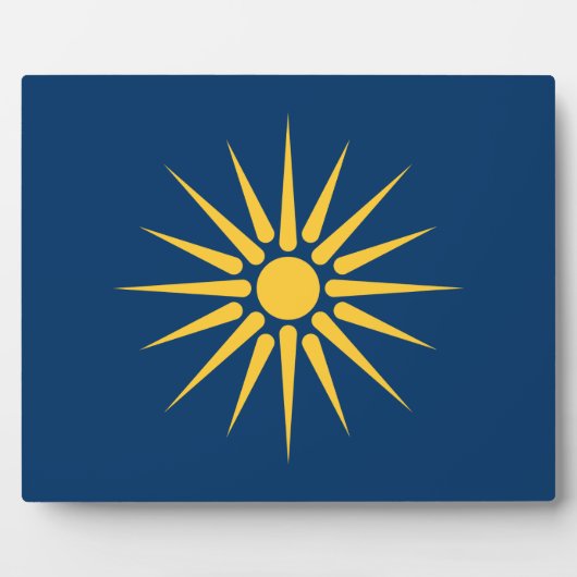 Macedonia Flag Plaque (Devant)