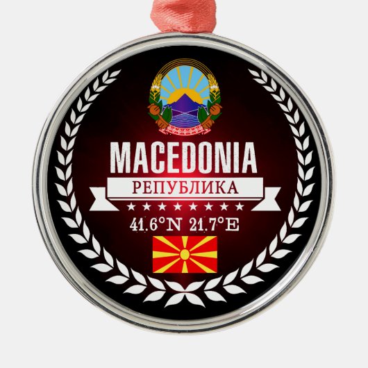 Macedonia Metalen Ornament (Voorkant)