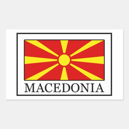 Macedonia Rechthoekige Sticker (Voorkant)