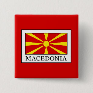 Macedonia Vierkante Button 5,1 Cm