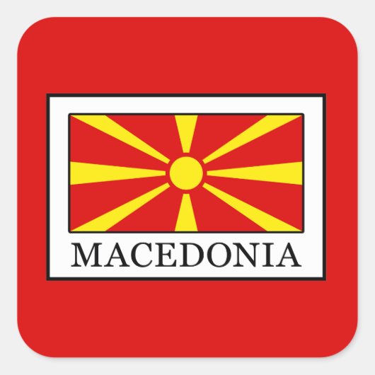 Macedonia Vierkante Sticker (Voorkant)