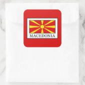 Macedonia Vierkante Sticker (Tas)
