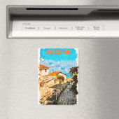 Macedonië Balkan Waterverf Reizen Magneet (Insitu (Vaatwasser))