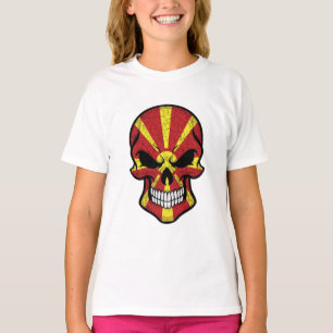 Macedonië glimlacht schedelvlag t-shirt
