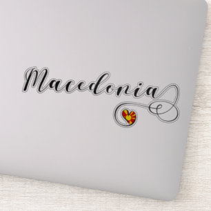 Macedonië - hartvlag sticker