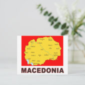 Macedonië-kaart Briefkaart (Staand voorkant)