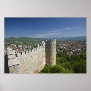 MACEDONIË, Ohrid. Kasteel van Car Samoil / Poster