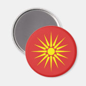 macedonië - oude vlag magneet (Voorkant / Achterkant)