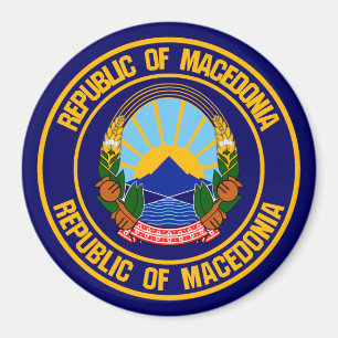 Macedonië-ronde Embleem Magneet