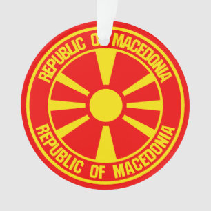 Macedonië-ronde Embleem Ornament