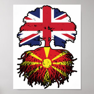 Macedonië - Verenigd Koninkrijk Poster