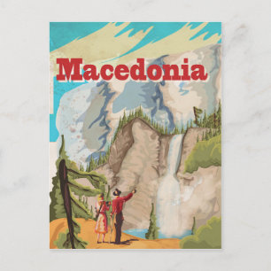 Macedonië Vintage Reisposter Briefkaart