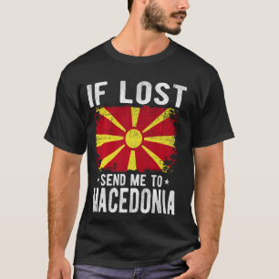 Macedonië Vlag Souvenir - Als verloren stuur me na T-shirt