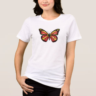 Macedonië vlinder monarch vlagg Tri-Blend shirt
