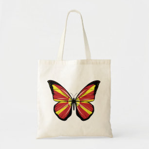 Macedonië-vlindervlag Tote Bag