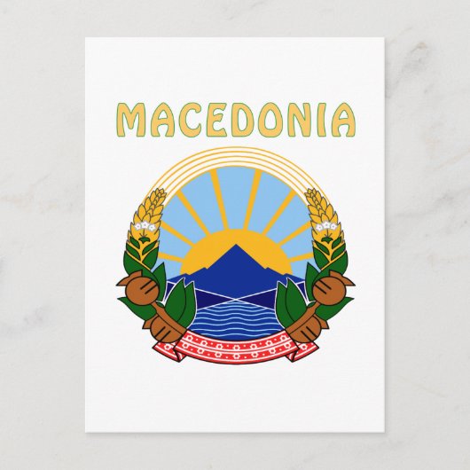 MACEDONIË wapenschild Briefkaart (Voorkant)