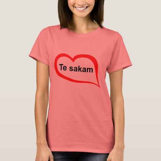 Macedonisch Ik hou van je T-shirt (Voorkant)