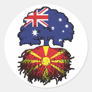 Macedonische Australische Australische boom Ronde Sticker