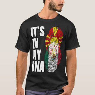 Macedonische en Mexicaanse DNA-vlag voor het erfgo T-shirt