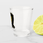 Macedonische lion en Jouw tekst Shot Glas (Rechts)