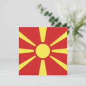 Macedonische vlag Emblem Kaart (Staand voorkant)
